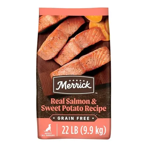 Merrick grain free salmon dry dog food bag