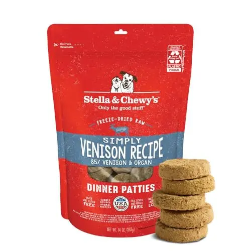 Stella & Chewy's freeze-dried raw simply venison dog food bag