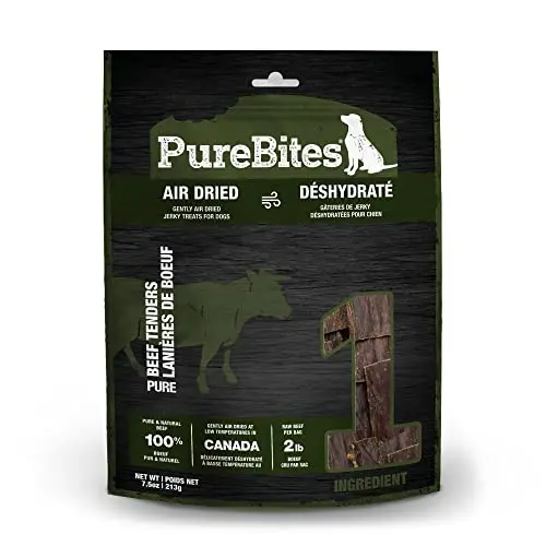 PureBites Gently Air Dried Beef Jerky Dog Treats 213g bag