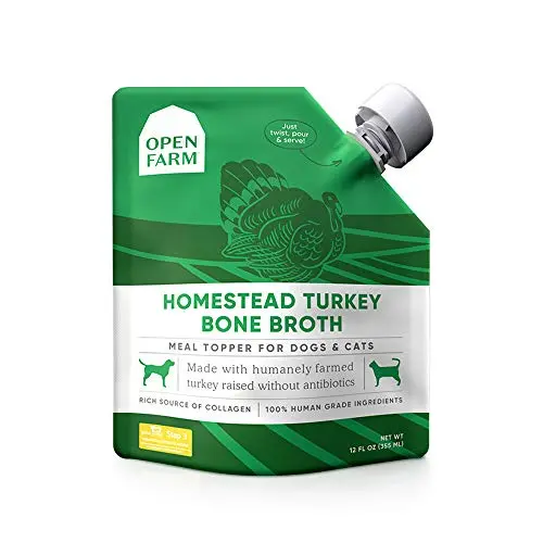 Open Farm bone broth beef liquid pouch for dogs
