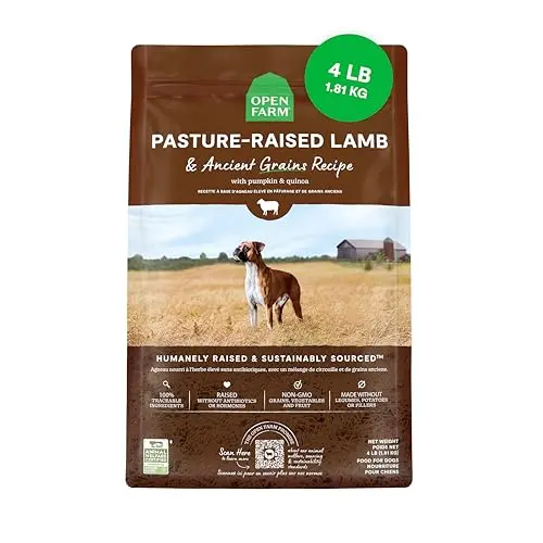 Open Farm pasture-raised lamb ancient grains bag