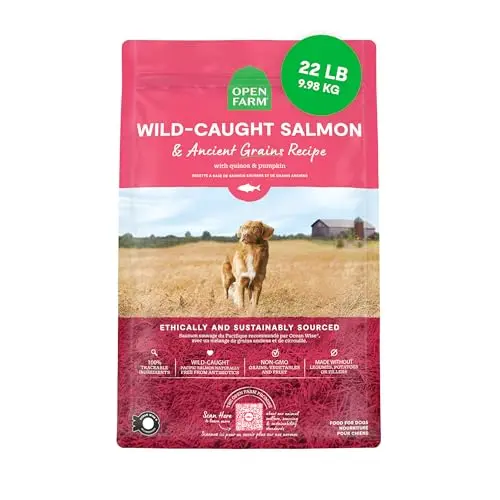 Open Farm Ancient Grains Wild Salmon dog food bag