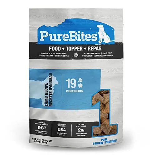 PureBites Lamb Recipe RAW Freeze Dried dog food topper, limited ingredient nuggets