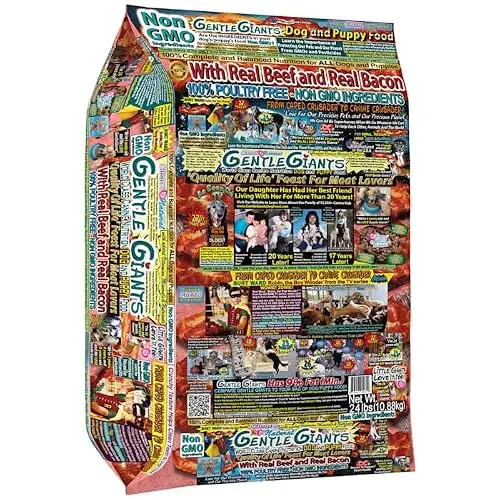Gentle Giants World Class Canine Nutrition Beef & Bacon Dry Dog Food bag