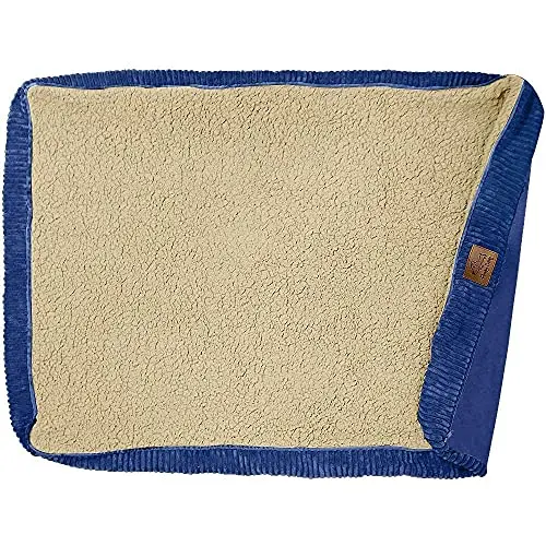 Floppy Dawg Universal Dog Bed Replacement Cover blue with beige top
