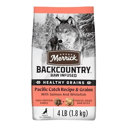 Merrick Backcountry Pacific Catch Raw Infused dog food bag