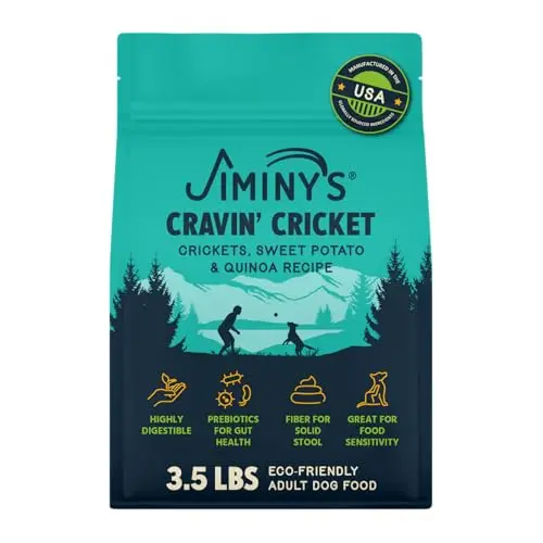 Jiminy's Cravin' Cricket dry dog food bag