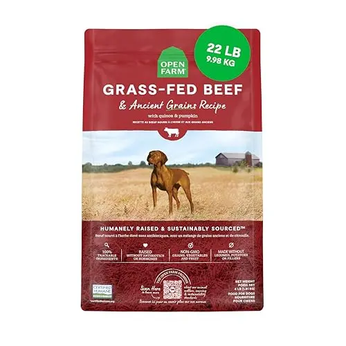 Open Farm Ancient Grains Dry Dog Food Grass-Fed Beef bag