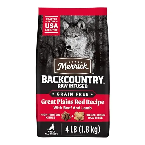 Merrick Backcountry Raw Infused Great Plains Red dog food bag