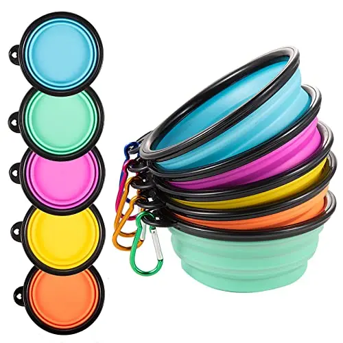 Guardians collapsible dog bowls in assorted colours
