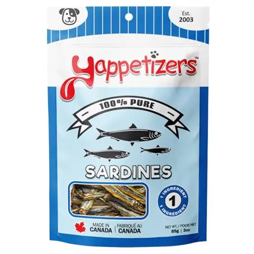 Yappetizers dehydrated sardines dog treats