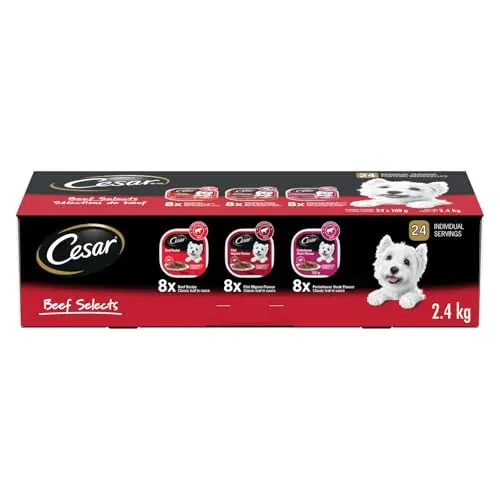 CESAR Classic Loaf in Sauce Beef Selects Variety Pack trays