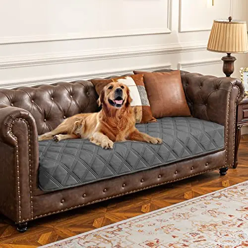 Ameritex Anti-Slip Waterproof Dog Bed Cover Pet Blanket in dark grey