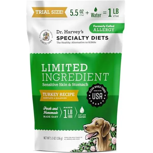 Dr. Harvey's Specialty Diet Allergy Turkey dog food bag