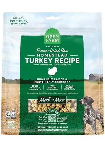 Open Farm Freeze-Dried Raw Homestead Turkey Morsels bag