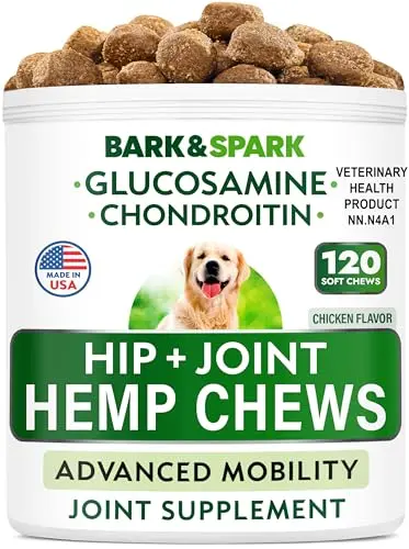 Bark&Spark Hip&Joint Hemp Treats jar