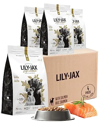 Lily & Jax Dry Dog Food, Salmon, 8 kg (4 x 2 kg) bag