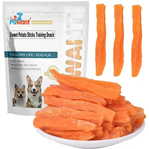 Pawant Sweet Potato Sticks rawhide-free low‑calorie dog chews