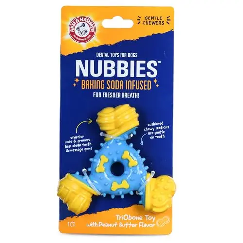 Arm & Hammer Nubbies TriBone peanut butter flavoured dental chew toy
