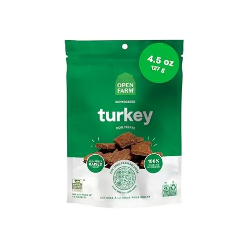 Open Farm dehydrated turkey dog treats