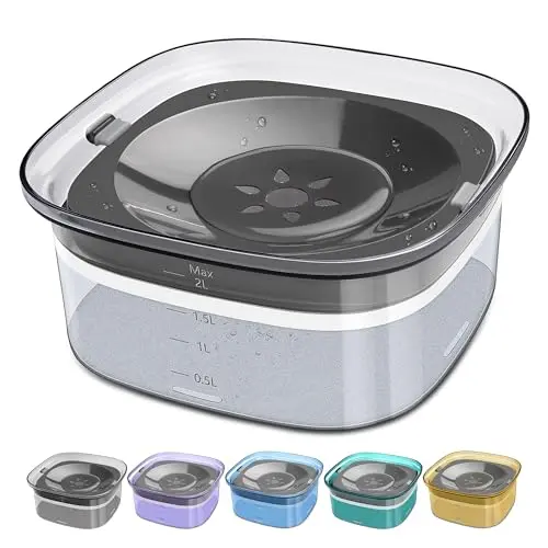 Spill Proof Dog Water Bowl - Upsky 70oz No Spill