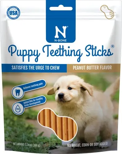 N-Bone Peanut Butter Puppy Teething Sticks for teething puppies