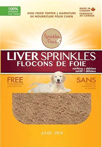 Sprinkles & Paws Pure Liver Sprinkles powder in a resealable bag