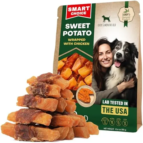 Beloved Pets Chicken Wrapped Sweet Potato dog chews for dental health and high-protein treats