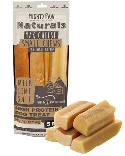 Mighty Paw Yak Cheese Chews small size, 5 pack