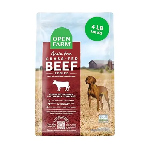 Open Farm Grass-Fed Beef dry dog food bag