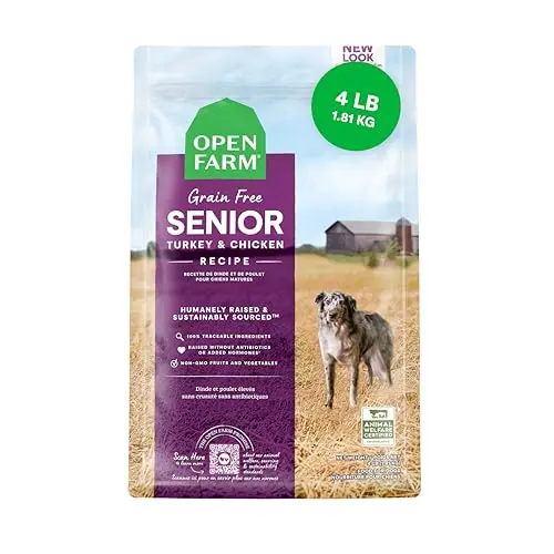 Open Farm Grain-Free Senior Chicken & Turkey dry dog food bag