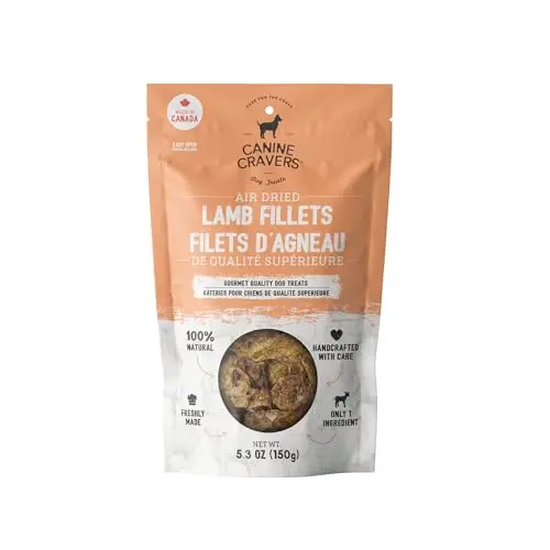 Canine Cravers Single Ingredient Dog Treats - Premium Lamb Fillets