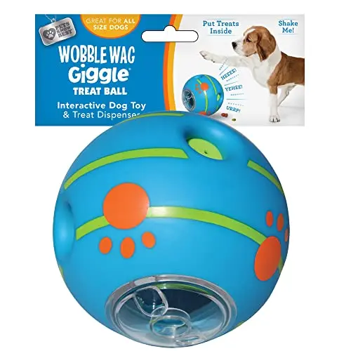 Wobble Wag Giggle treat ball interactive dog toy and treat dispenser