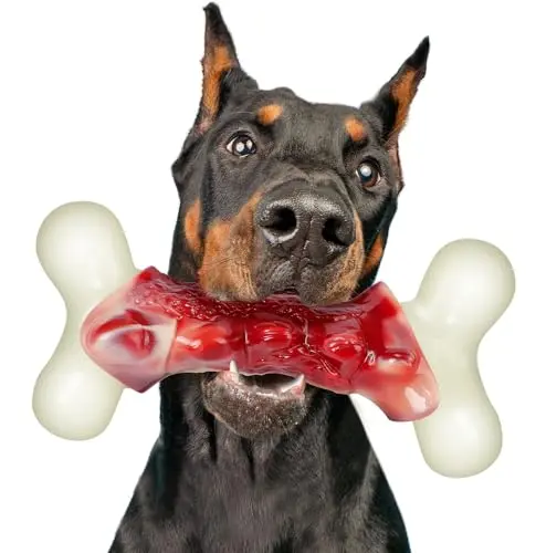2TRUL bacon-flavoured nylon bone chew toy for aggressive chewers