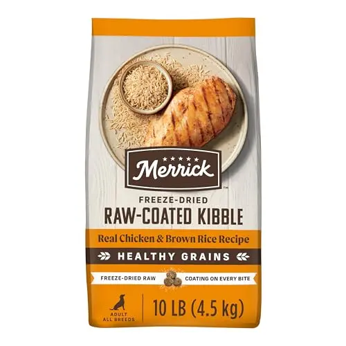 Merrick Healthy Grains Raw Coated dry dog food bag