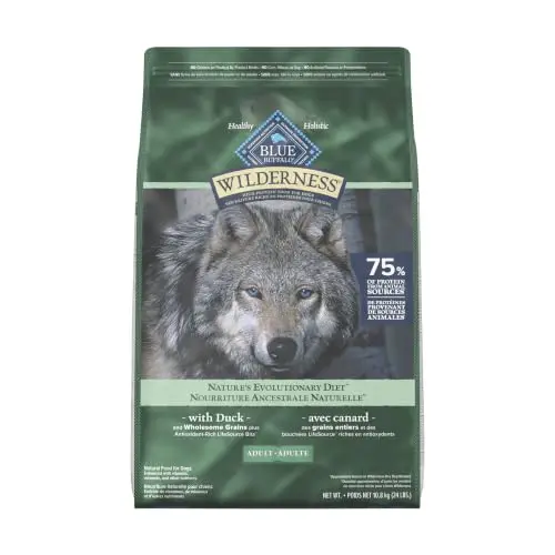 Blue Buffalo Wilderness Duck High Protein dry dog food bag