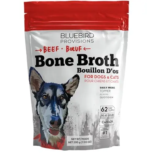 Bluebird Provisions beef bone broth powder pouch for dogs