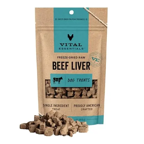 Vital Essentials freeze-dried raw beef liver dog treats