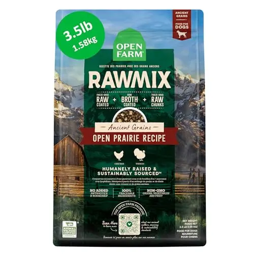 Bag of Open Farm RawMix dry dog food with chicken and turkey