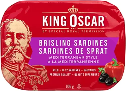 King Oscar Mediterranean Style Brisling Sardines can