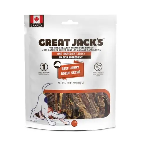 Great Jack's Beef Jerky Dog Treats, Air-Dried All Natural bag