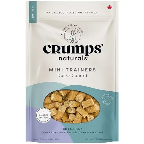 Crumps' Naturals Mini Trainers Duck dog treats bag