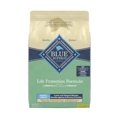 Blue Buffalo Life Protection Formula Lamb & Oatmeal puppy dry dog food bag