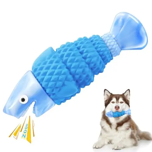 WinTour shark-shaped tough dog chew toy