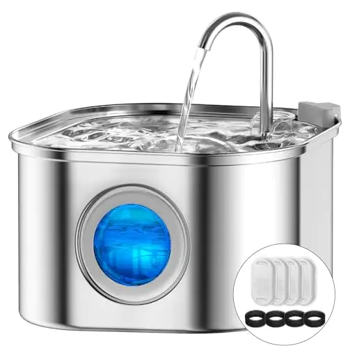 VinDox 3.2L Stainless Steel Cat Water Fountain