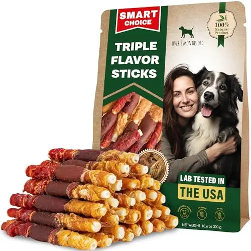 Beloved Pets Triple Flavor Rawhide Sticks for dogs