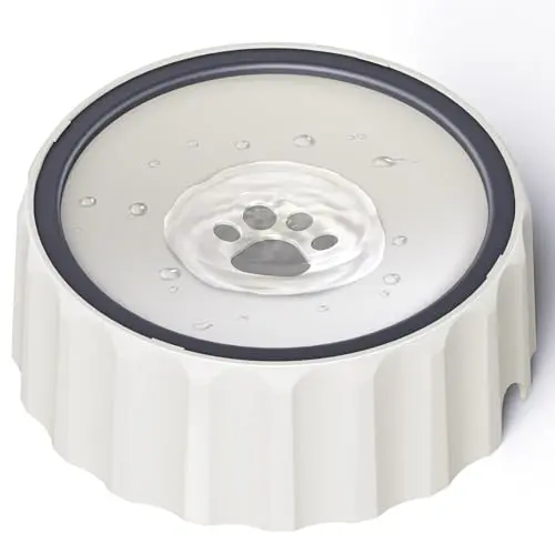 FORWH 2L no-spill plastic dog water bowl with floating disk