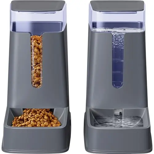 Hipidog basic gravity dog food and water dispenser set