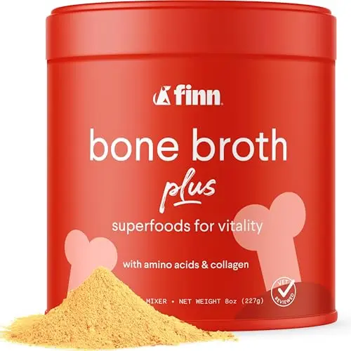 Finn Bone Broth Plus powder tin for dogs