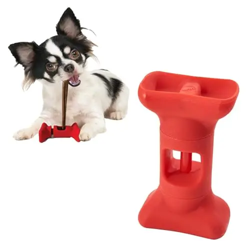 Spot red bully stick holder for small and medium dogs